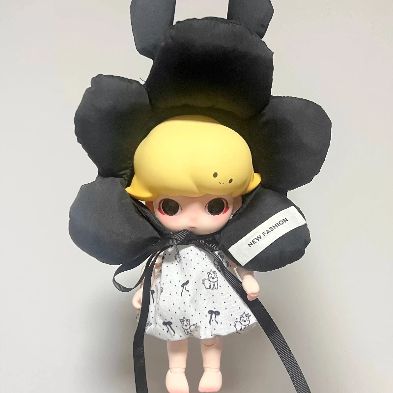 

For Labubu Clothes Zsiga Baby Clothes DIMOO Yearning Place 1/8 Can Move The Doll "Black Flower" Baby Clothes Suit For Gazi