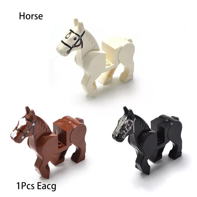 Animal MOC Building Blocks Parts Livestock Poultry Bricks Kits Toys Flying Horse Chick Duck Cattle Rabbit Compatible With LEGO