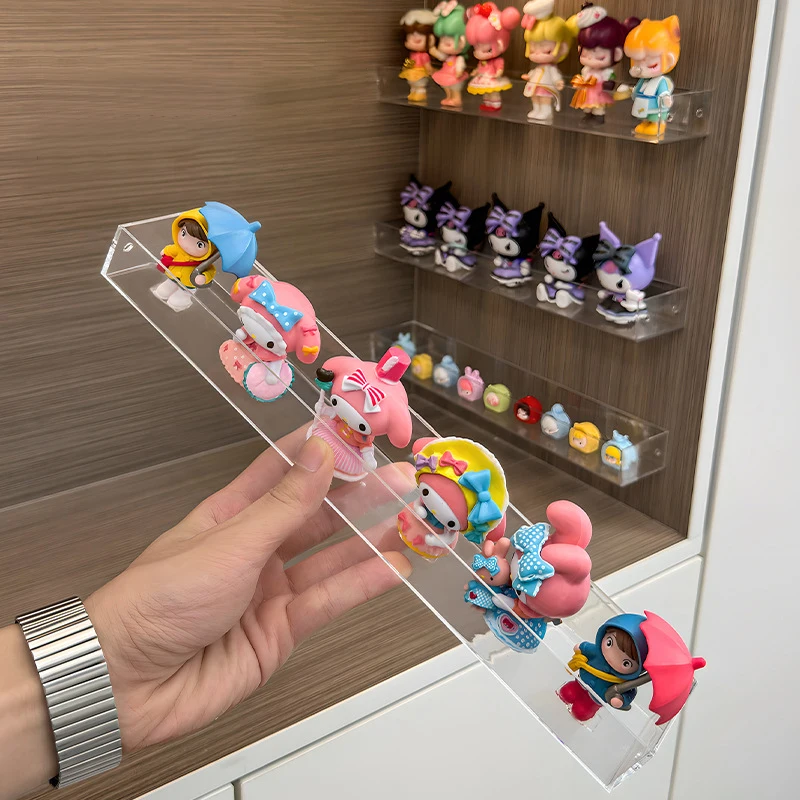 Display Rack Wall Mounted Magazine Organizer Shelf Doll Stand Transparent Wall Hanger Shelf Display Storage Rack