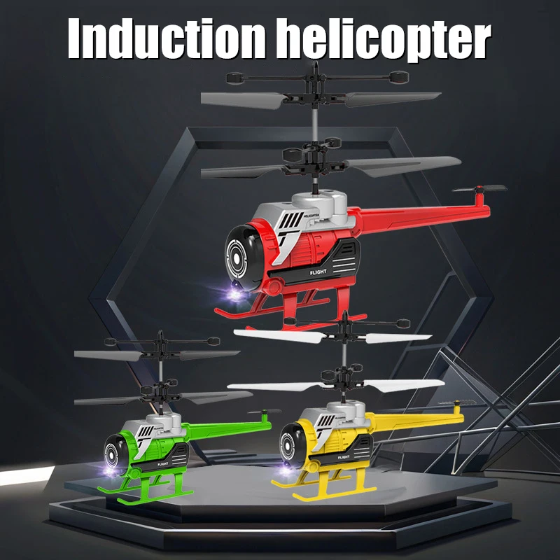 Helicopter With Obstacle Avoidance Function Drop-resistant Induction Remote Control Suspension Aircraft Toys For Boy Kid Gift