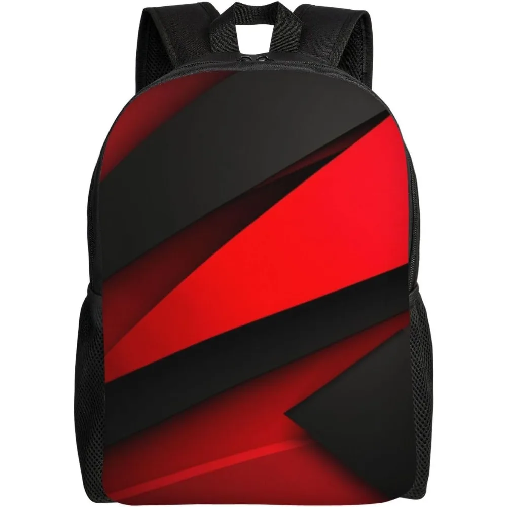 

Red Black Laptop Backpack For Women Men College Backpack Work Business Computer Bag Lightweight Bookbag Teacher Nurse Bags Casua