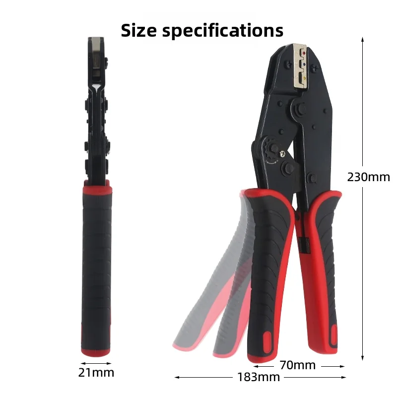 HSD-125 Insulated Terminal Crimping Pliers for RV/SV/MPD/FRD/BV Middle Tube Cold Press Industrial Electrical Wiring Tool