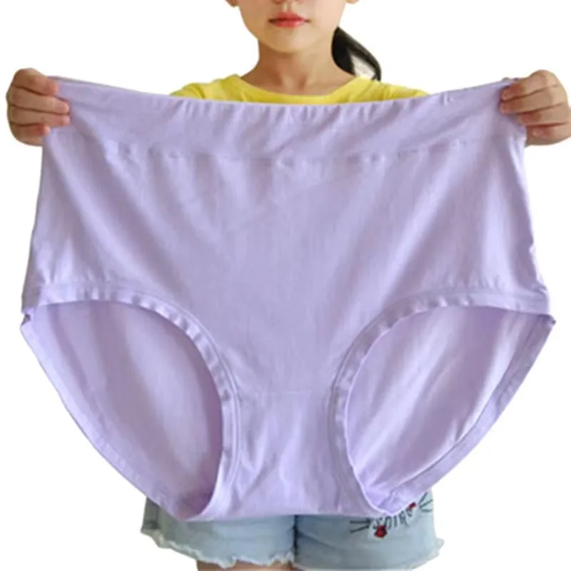 

Plus Size Women Panties Fattening Extra Large Milk Silk Triangle Underpants Head Female Mother Middle Aged 150kg Underwear