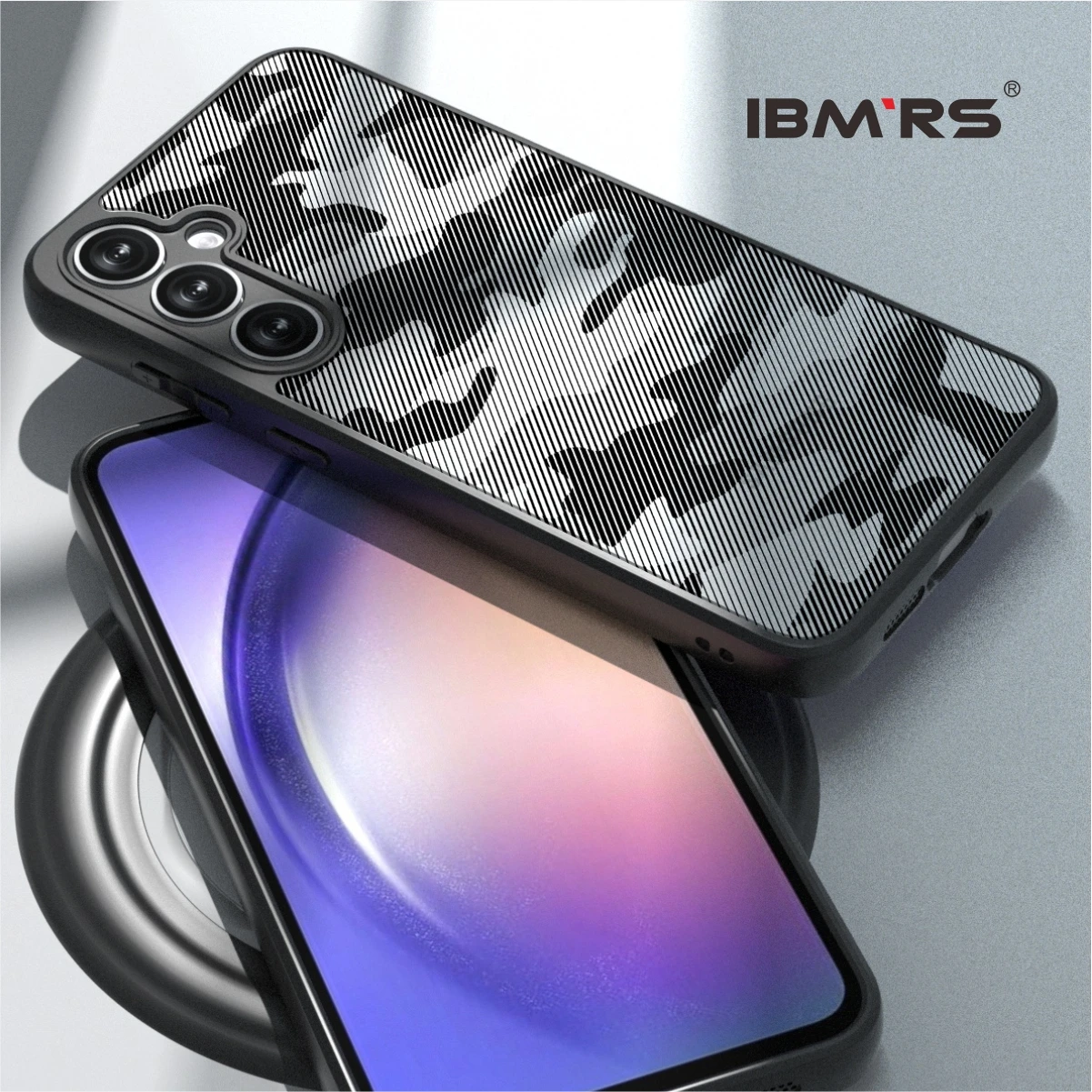 

IBMRS for Samsung Galaxy A35 5G Case,Camo Transparent Shockproof Protective Cover Phone Case