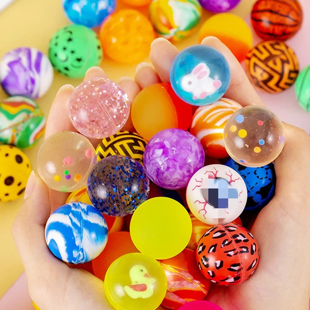 10/15/20Pcs Bouncy Ball ของเล่นเด็กวันเกิด PARTY Favors ของขวัญสําหรับผู้เข้าพักที่มีสีสันยาง Bouncing Ball เด็กเล่นรางวัล