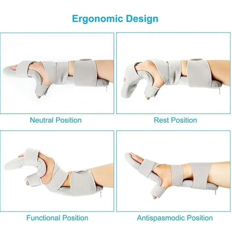 Stroke Resting Hand Splint Night Immobilizer Muscle Atrophy Rehabilitation For Right / Left Hands Wrists And Fingers Health Care