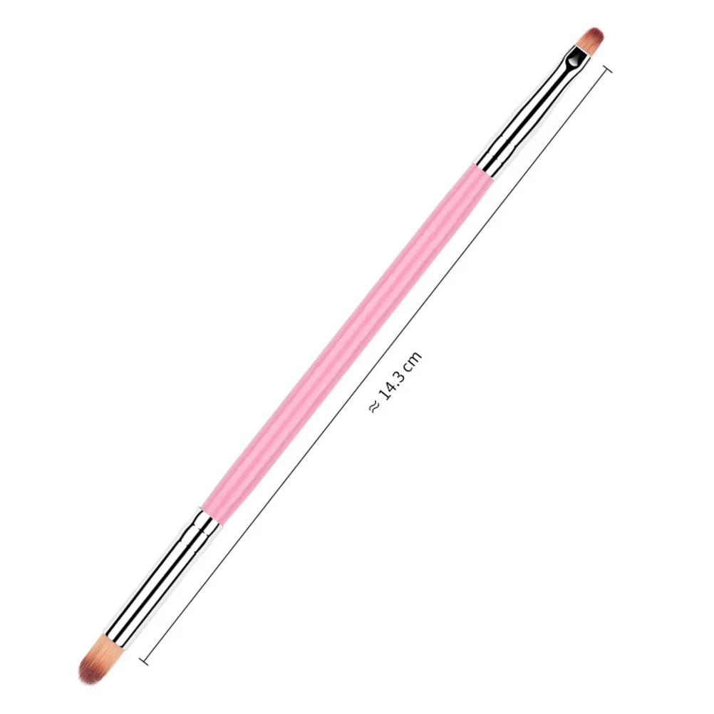 2PCS Portable Manicure Brush Multi-purpose Nail Pen Double-headed Nail Dye Pen Gradient Nail Paint Tool for Home Salon (