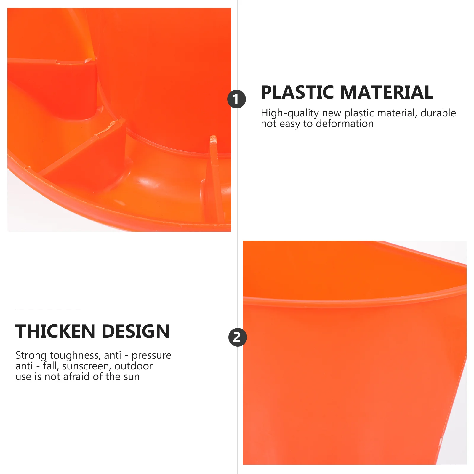 

1Pcs Piglet Feeding Trough Premium Plastic Pig Trough Wear Resistant Design Multi Compartment Feed Dispenser for Pigs