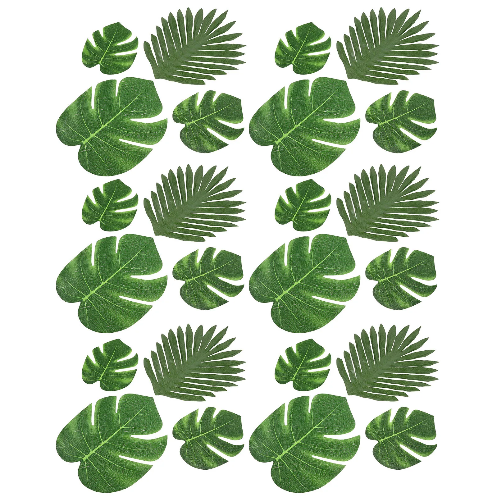 

48Pcs Artificial Tropical Monstera Leaves Fake Green Leaf Jungle Hawaiian Dinosaur Luau Party Table Decor Faux Turtle Leaf