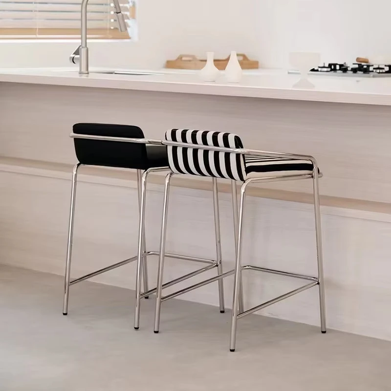 

Commercial bar chair with armrests and backrest, stainless steel, suitable for use in restaurants, offices, reception areas