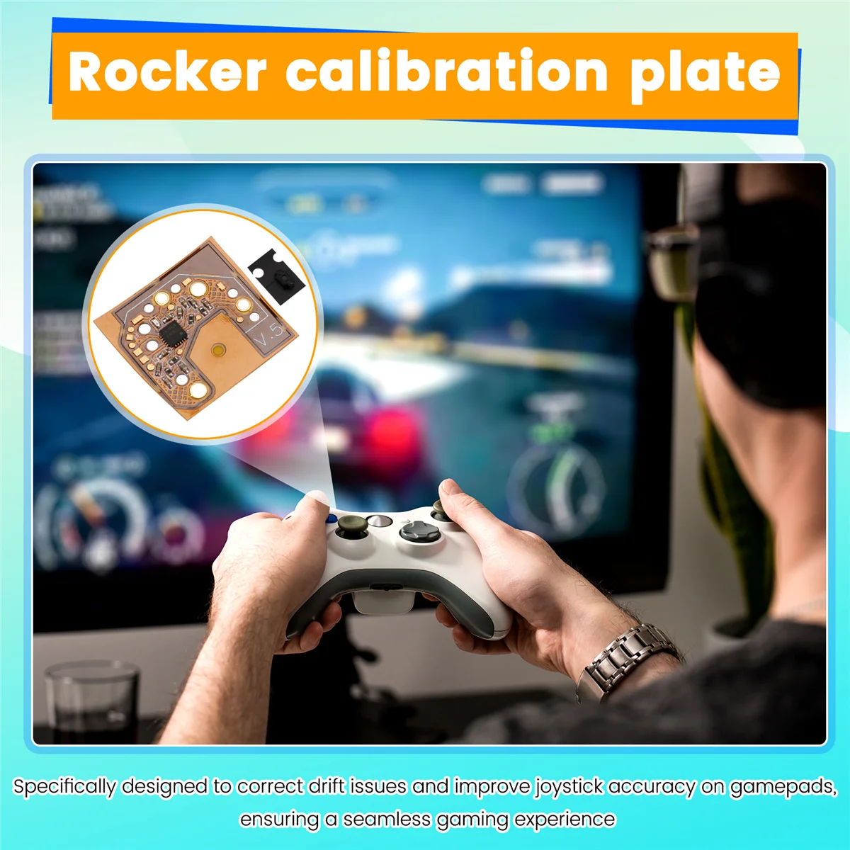 For ONE Right Gamepad High Precision Hall Effect Joystick Calibration and Drift Repair Plate