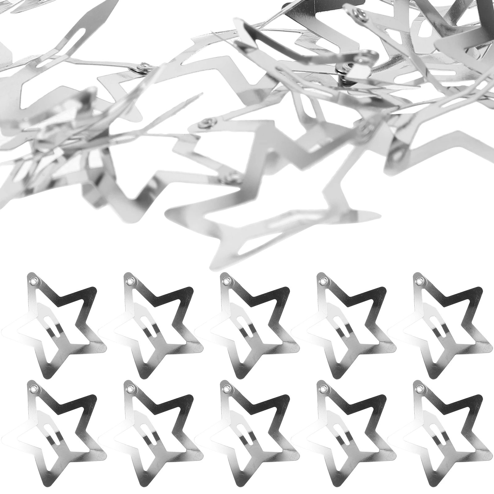 20 قطعة من مشابك الشعر على شكل نجمة، دبابيس شعر معدنية صغيرة، إكسسوارات شعر مزخرفة لطيفة للنساء والفتيات والحفلات والمدرسة للاستخدام اليومي #1