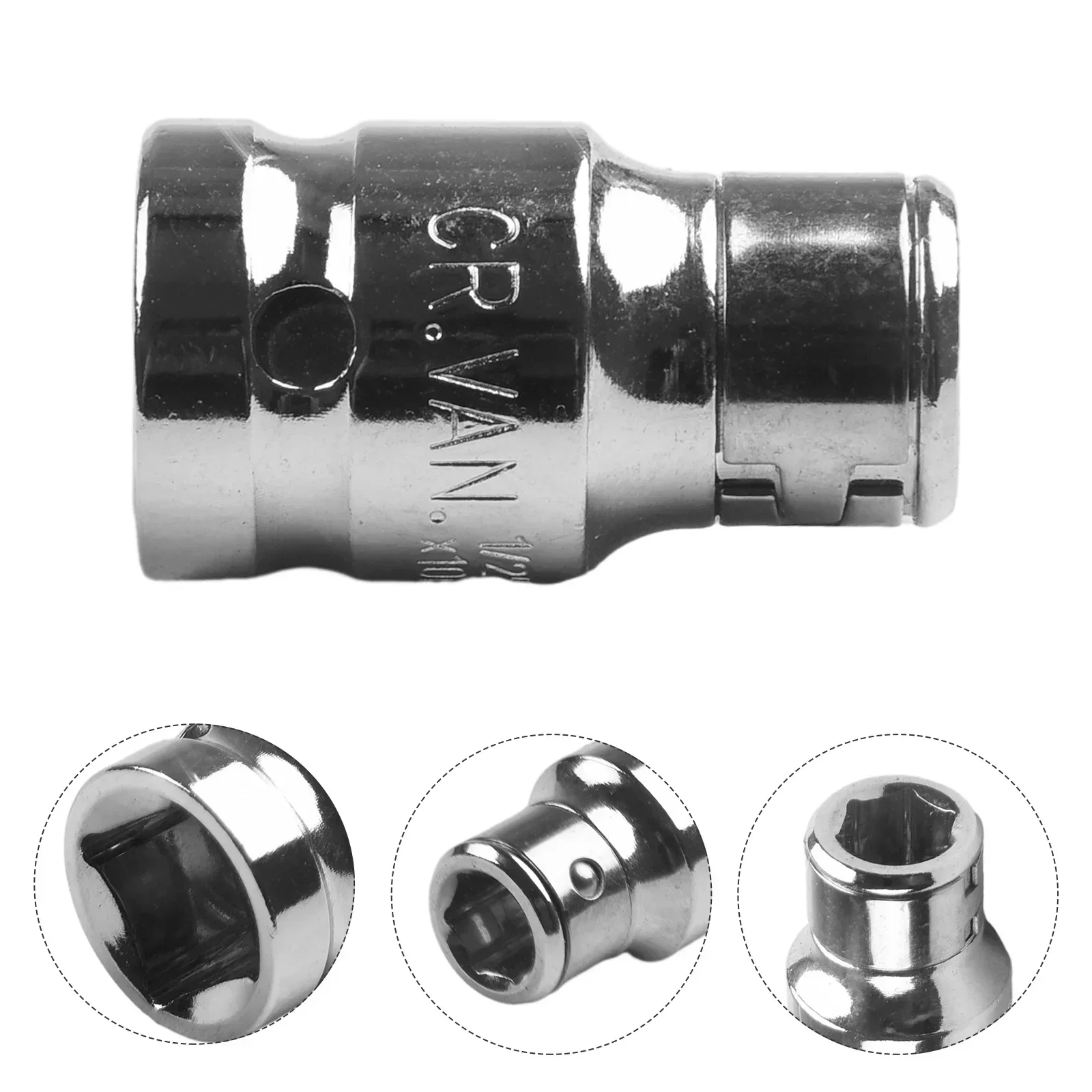 Socket Adapter 1/2 To 1/4 1/4 3/8 Square Nut Quick-Wrench Ratchet Adapter Converter With Hexagon Socke Woodworking Supply