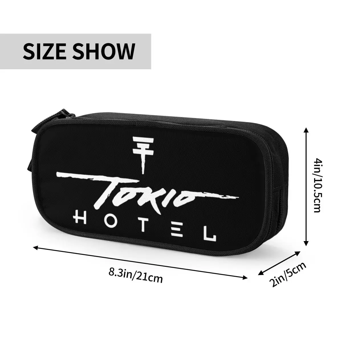 Tokio Hotel BillKaulitz Pencil Cases Rock Pen Box Pencil Bags Student Large Storage School Supplies Cosmetic Pencil Pouch