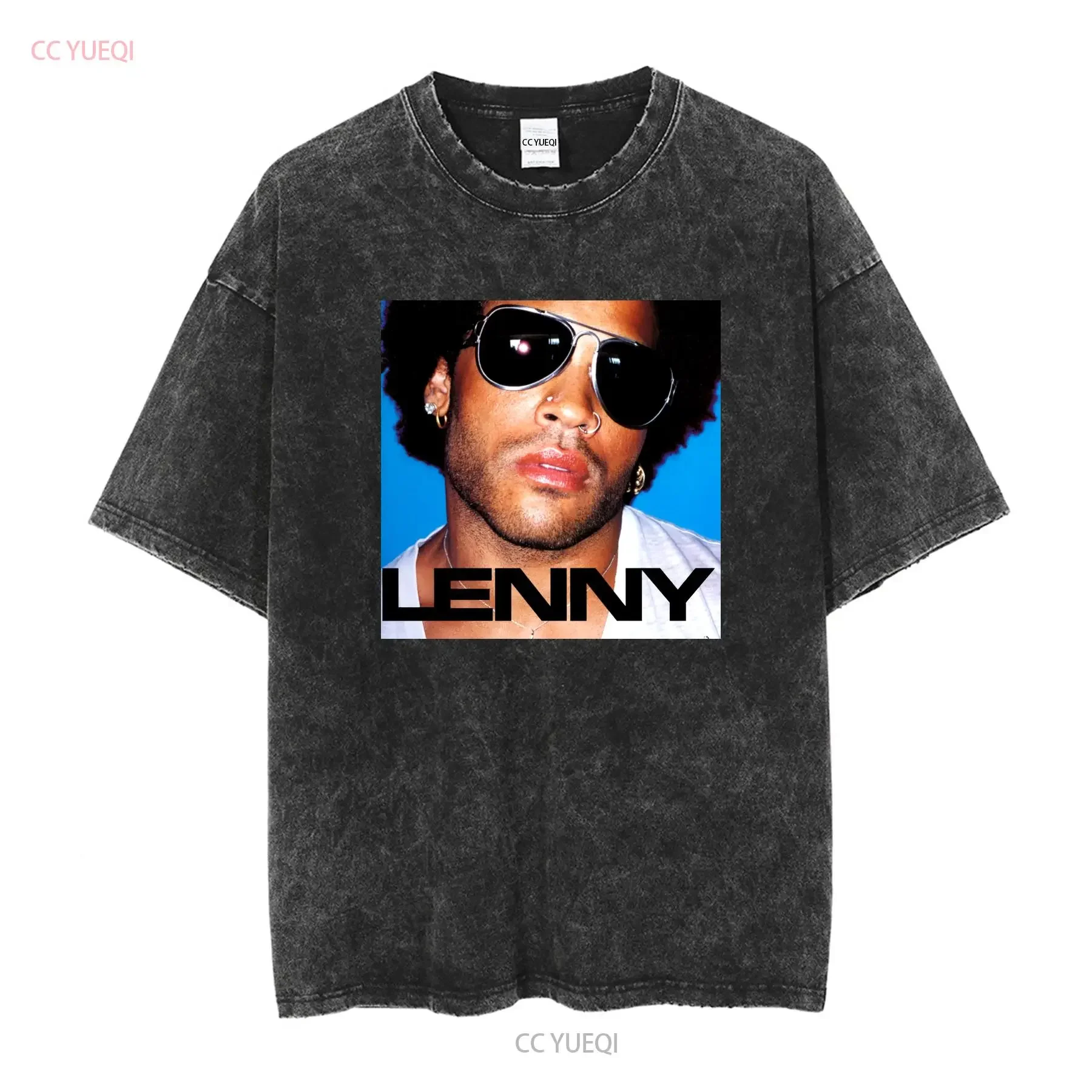 Lenny Kravitz Poster Men T shirt Black All Sizes YY1481 vintage Washed graphic Versatile Comfortable streetwear Stylish homme