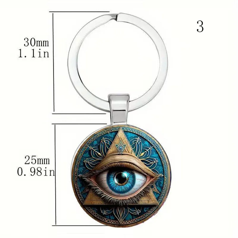 1 قطعة سلسلة المفاتيح خمر صغيرة البوهيمي نمط الشر حماية العين الصوفي ماجيك العين للجنسين المعادن حلي معلقة اكسسوارات الرجعية #5