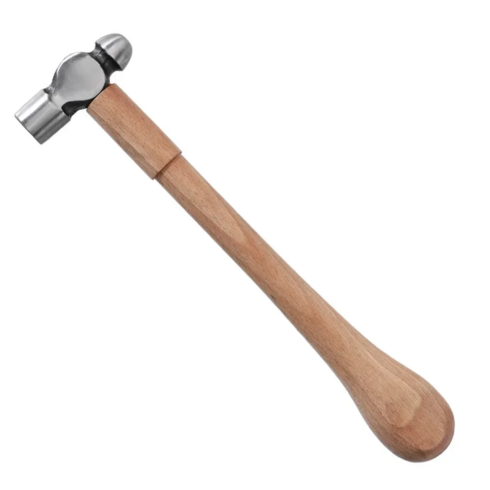 Ball Peen Hammer with Wooden Handle Heavy Duty Metalworking Hammer for Household Workshop Metal Forming Repairing Tools