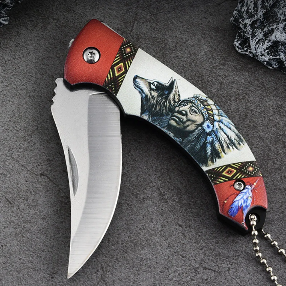 Mini Box Cutter Keychain Portable Utility Knife Express Parcel Opener DIY Craft Fruit Cutting Tool Multiple Patterns