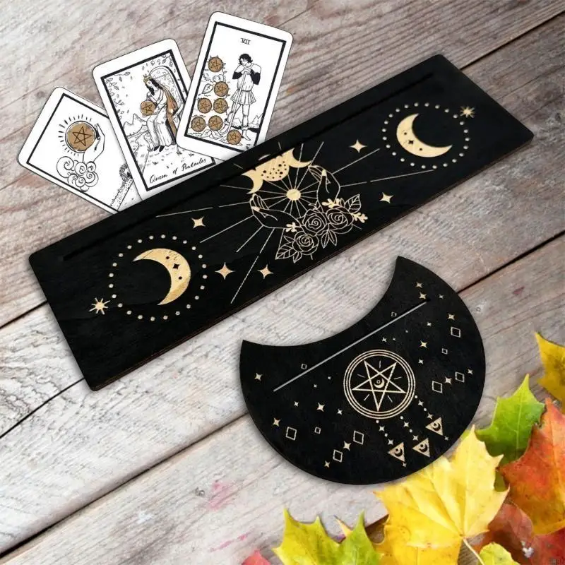 Moon Phases Tarot Altar Stand Holder Witch Divinations Tarot Cards Display Base 