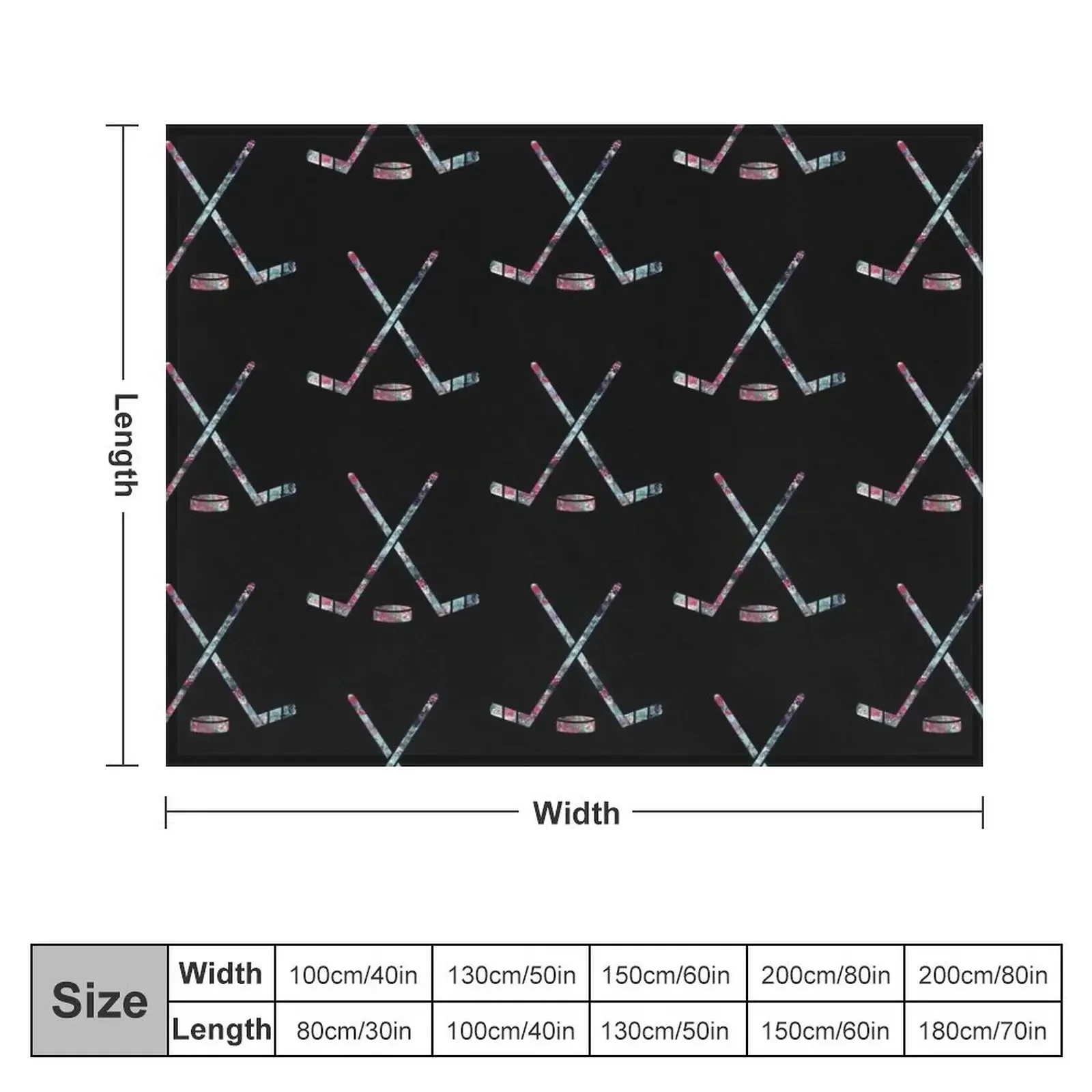 Hockey Sticks in Kraken Colors Throw Blanket manga Decorative Throw Polar Blankets