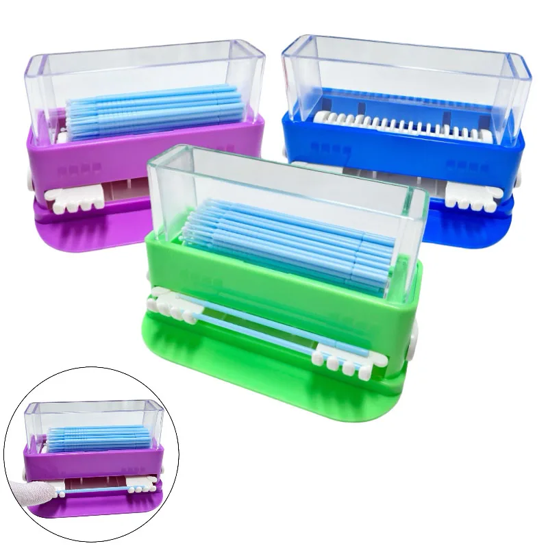 

5Pcs Dental Micro Applicator Dispenser Box Disposable Brush Stick Storage Holder Cotton Tip Container Case Dentist Organizer