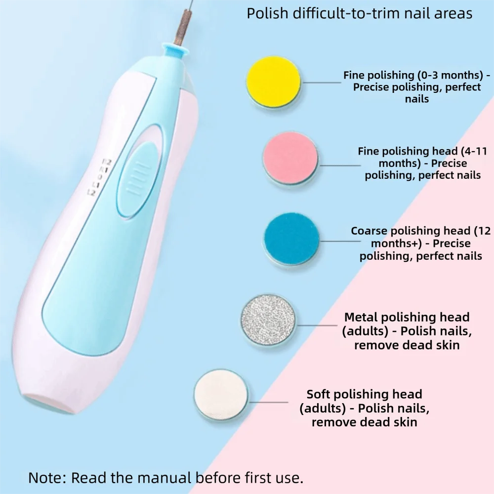 Multifunctional Electric Baby Nail Trimmer with Light Care Nail Baby Nail Clipper Manicure with Storage Box Baby Nail Grinder image 4