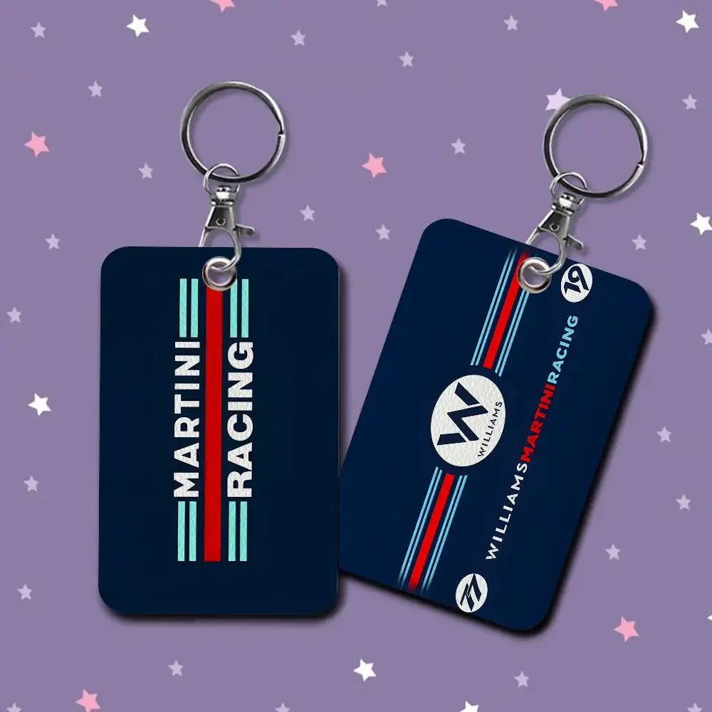 Llavero con tarjetero F1 Racing W-williams, colgante de moda anime, para tarjetas de identificación, de acceso, de autobús, bonito regalo de cumpleaños para adultos