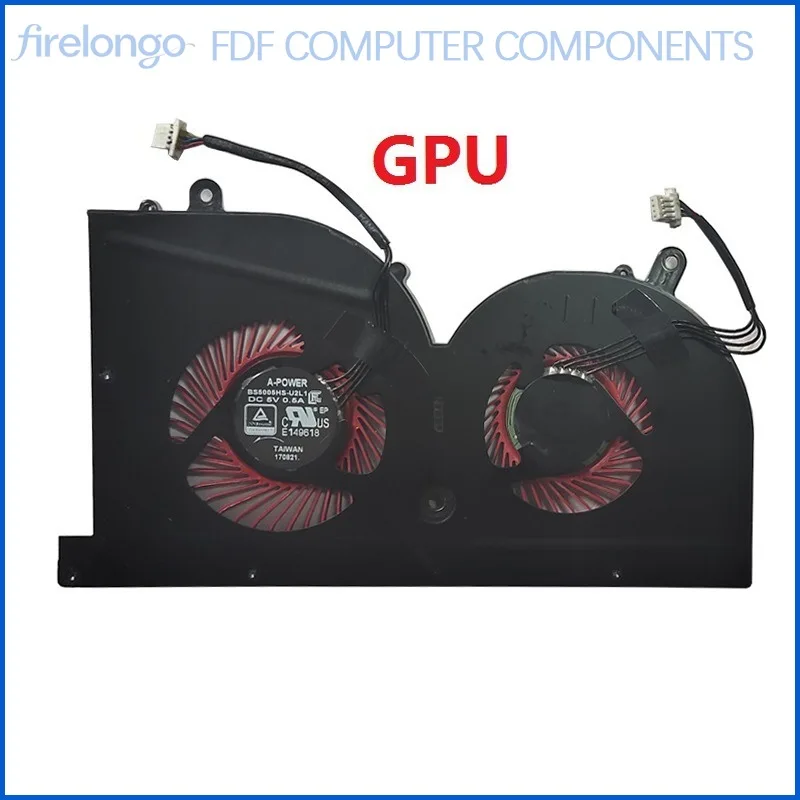 For MSI GS63 GS63VR GS73 6RF 7RF BS5005HS-U3I U3J Laptop Cooling Fan Replacement