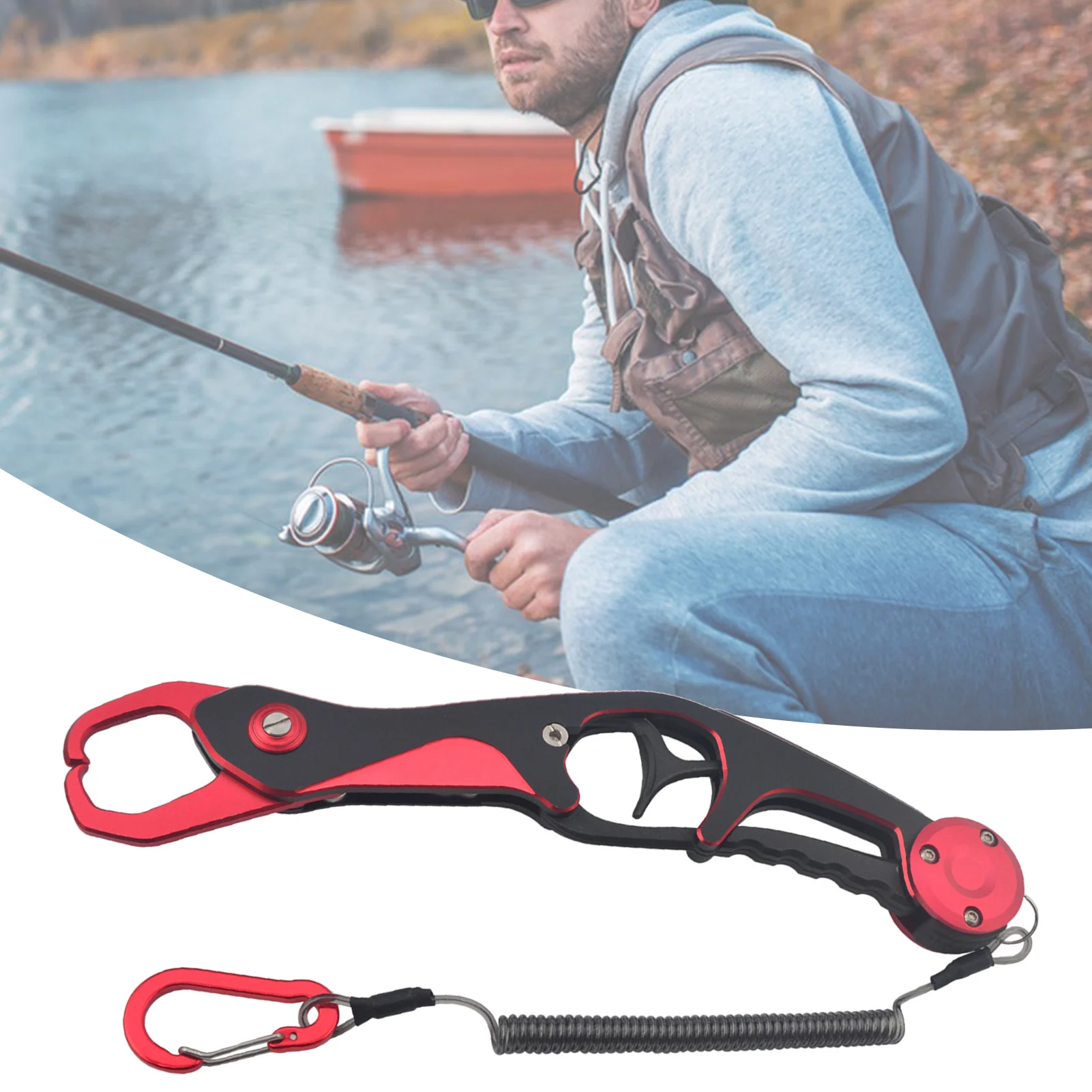 Fishing Pliers With Missing Rope Lip Clamp Grabber Fishing Equipment for Bass and Other Sport Fish