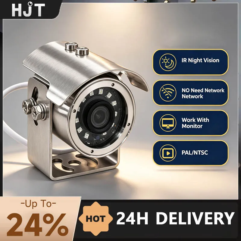 HJT 3.6mm CCD Analog Surveillance 304 Stainless Stell Explosion-proof камера IR Night Vision BNC Outdoor IP66 Waterproof