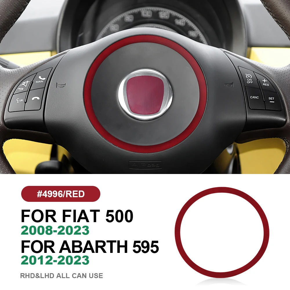 

Итальянская замшевая наклейка премиум-класса на руль автомобиля для Fiat 500 2008-2023/Aembali 595 2012-2023