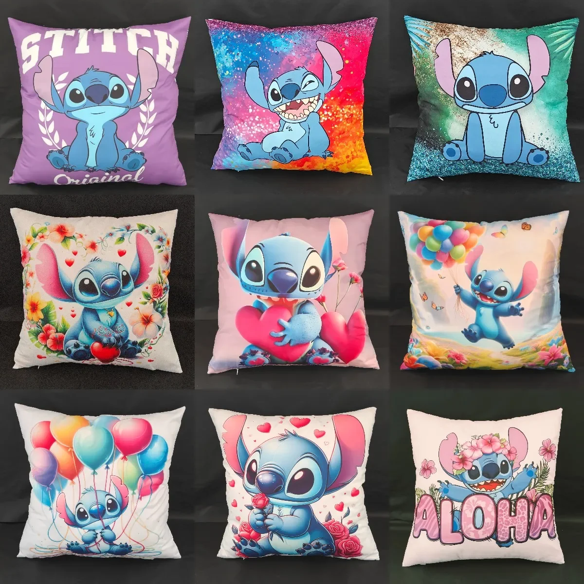 Disney Cartoon Stitch Pillowcase Cushion Cover Lilo&Stitch Throw Pillow Case For Sofa Car Home Bedroom Decoration Children Gift