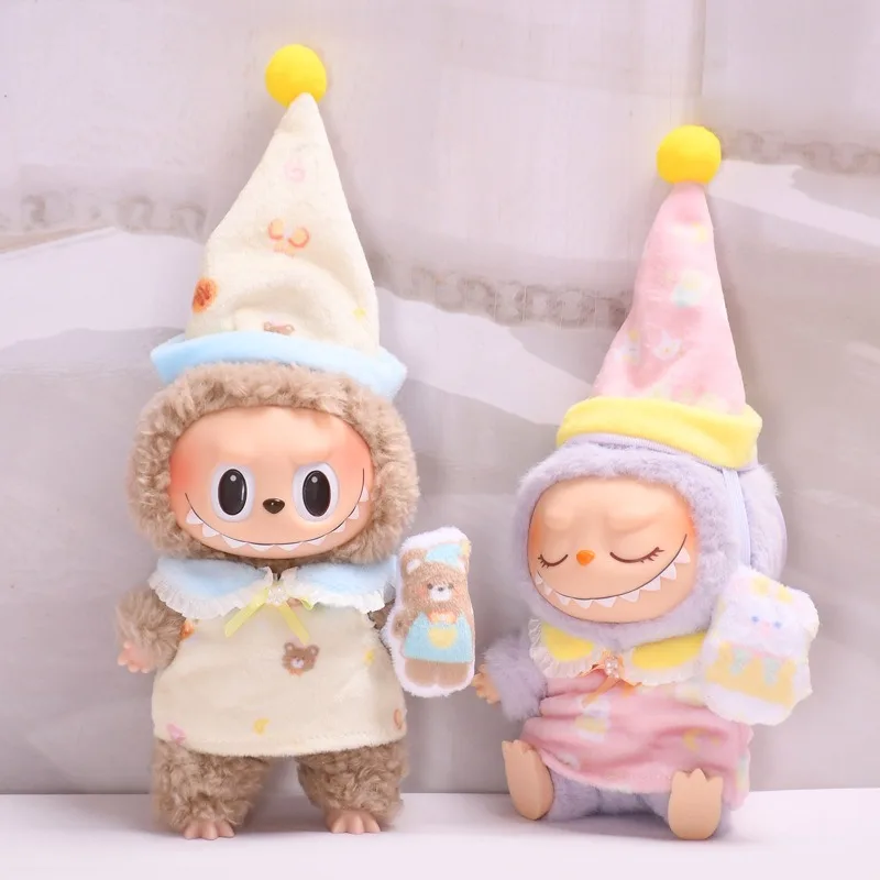 Labubu Cute Doll Clothing Set 1/2 Generations Labubu Pajamas Accessories DIY Removable Equipment Clothes Fashion Holiday Gifts