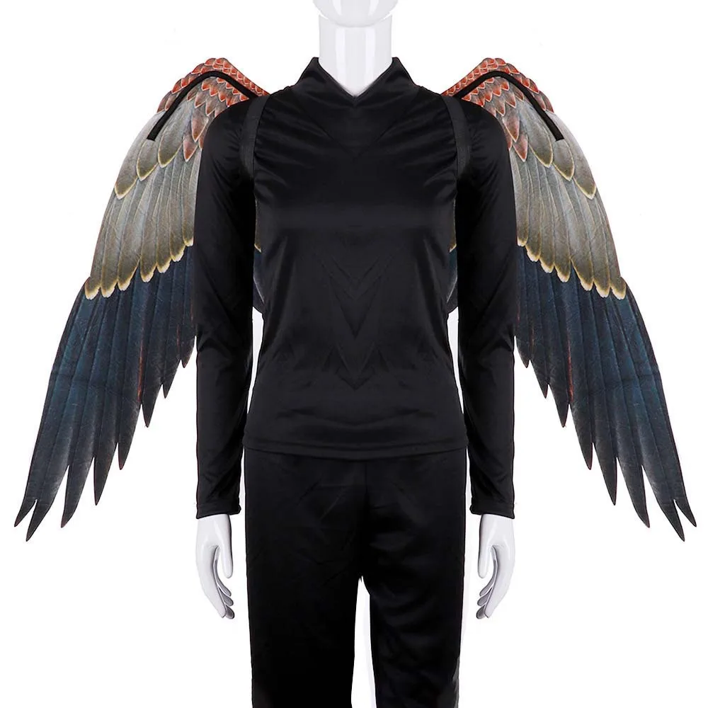 

Wings Stage Show Halloween Christmas Party Costume Angel Wings White Black Feather Wings Adult Children Birthday Gift Cosplay