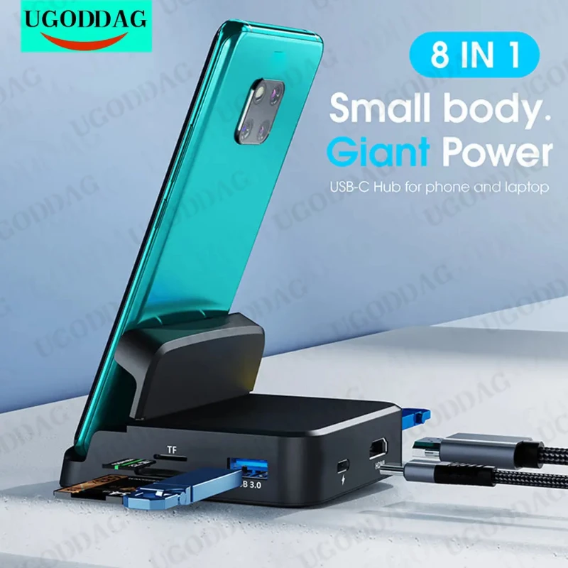 Portabl Type C HUB Docking Station For Samsung S20 S10 Dex Pad Station USB C To HDMI-compatible Dock Power Adapter For Huawei