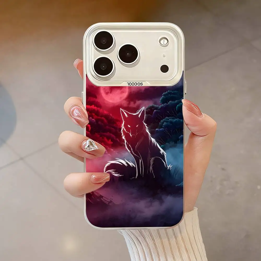 Animal Fox Cool Art Phone Case For iPhone 17,16,13,12,X,11,15,14,Pro,Max,Plus,SE4,Air,Mini White IMD HD Matte