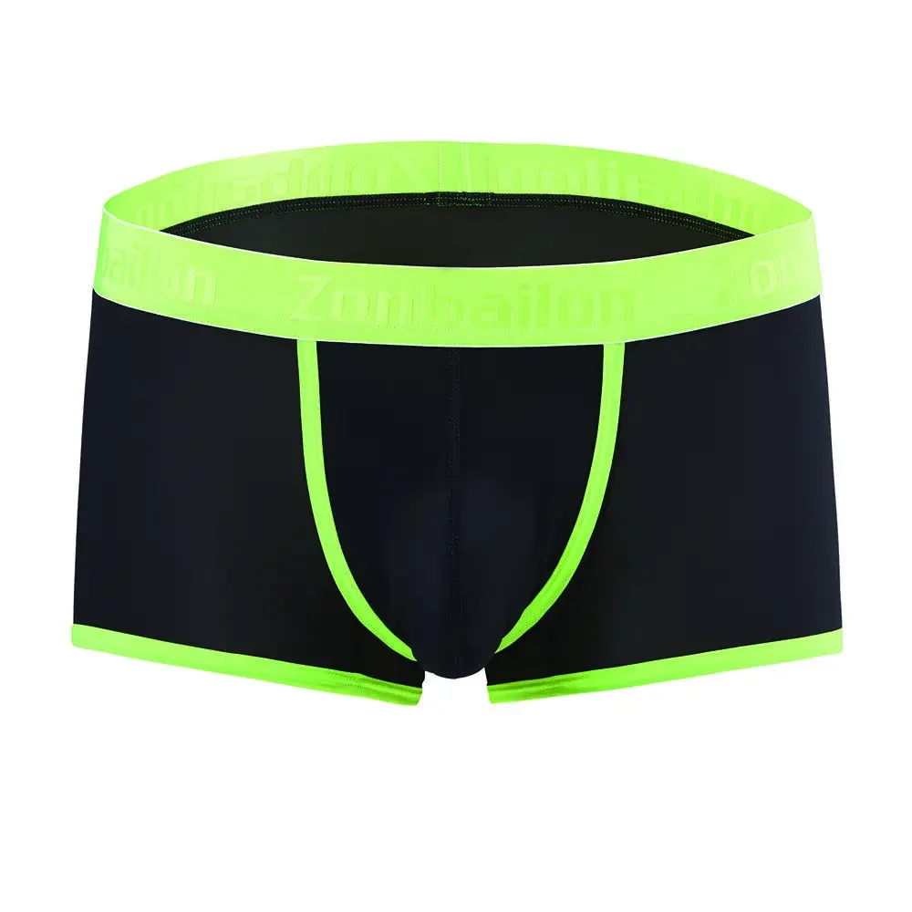 Jinshi Mens Mesh Boxer Briefs With Ball Pouch Sexy See Through Underwear For Men