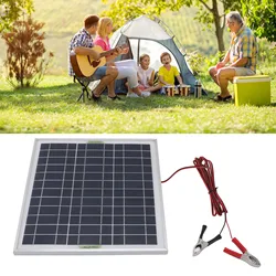 Monocrystalline Silicon Solar Panel 50W Efficient and Stable Aluminum Frame DC 18V Portable Solar Panel 9.8FT Cable for Hiking