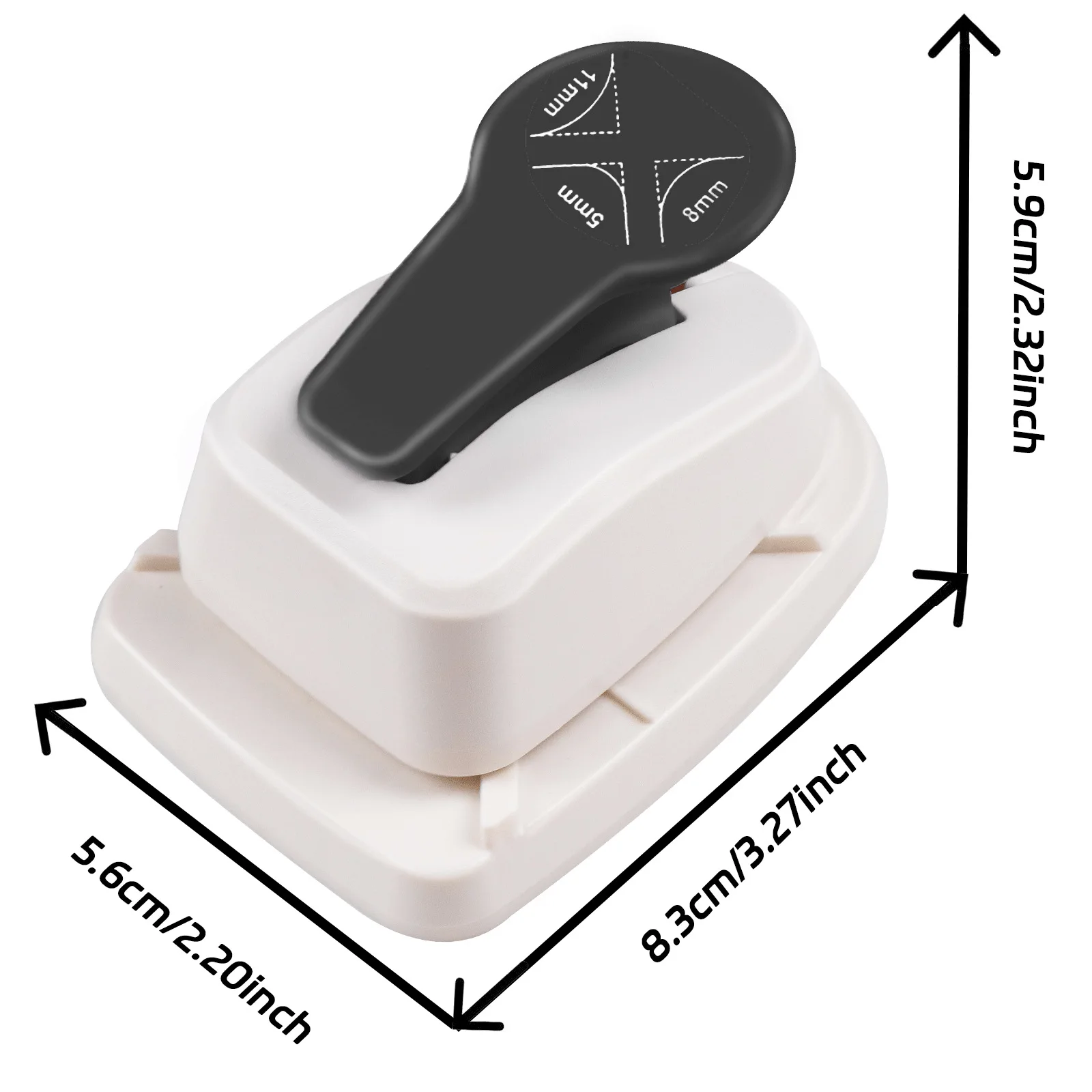 Novo 5mm 8mm 11mm canto mais redondo borda perfurador de canto scrapbooking para diy cortador de papel artesanato artesanal presente