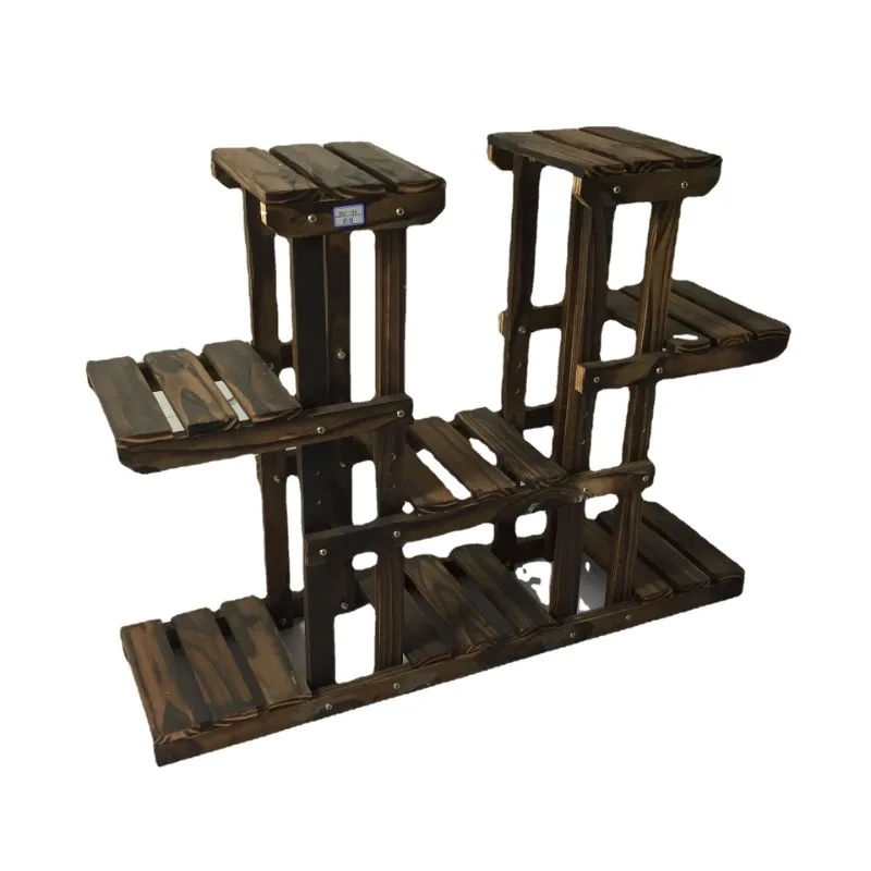 

Indoor flower stand, wooden bonsai flower pot stand, stable multi-layer solid wood floor-to-ceiling living room household