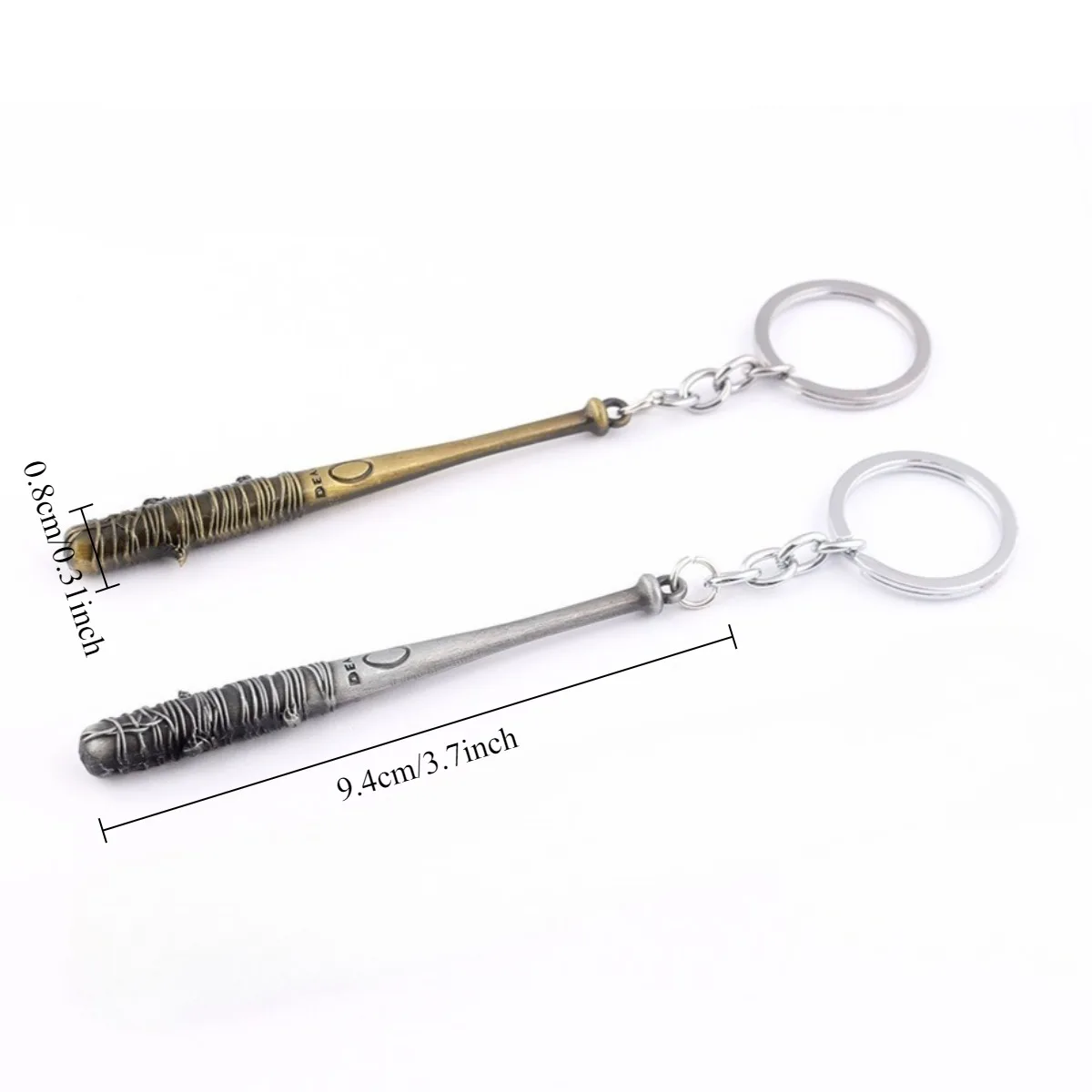 المشي زومبي المفاتيح نيجان الخفافيش LUCILLE مضرب بيسبول شكل مفتاح سلسلة سيارة كيرينغ العنيفة وباردة مجوهرات معلقة العنصر #2