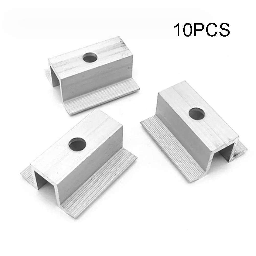 

10 шт., концевой зажим, средний зажим, солнечный модуль, кронштейн для солнечной фотоэлектрики, крепежный Z-образный кронштейн, фотоэлектрический модуль, аксессуары для установки