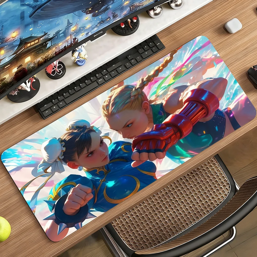 Game S-Street F-Fighter-Chunli Mouse Pad Computer Laptop Rubber Non-slip Mouse Mat Mousepad Gamers Decoracion Desk Mat view 3