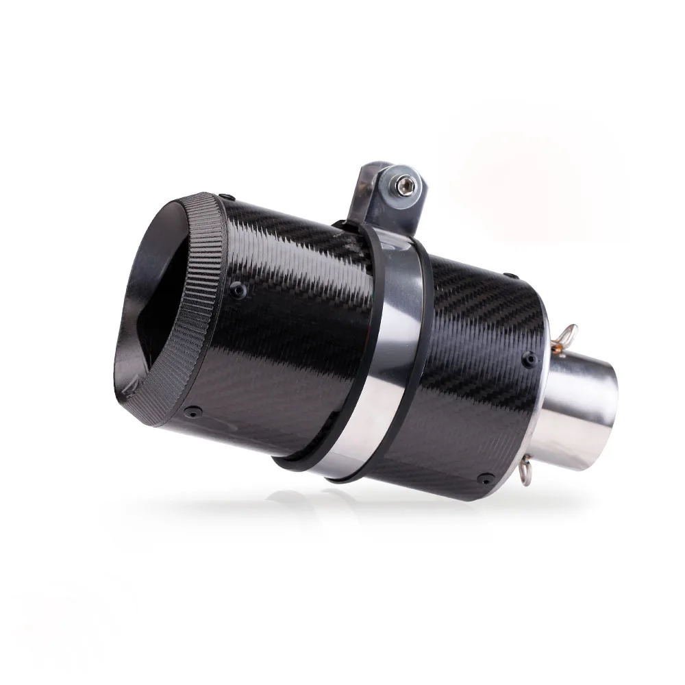 51mm Universal Carbon Fiber Motorcycle Exhaust Muffler For Kawasaki NINJA400 CB300R R3 R6 MT07 DUKE390 ZX6R S1000RR