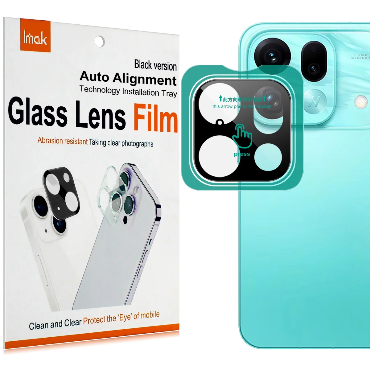 

Lens Glass for OPPO Find X9s Pro 5G IMAK Camera Protector Film Self-positioning