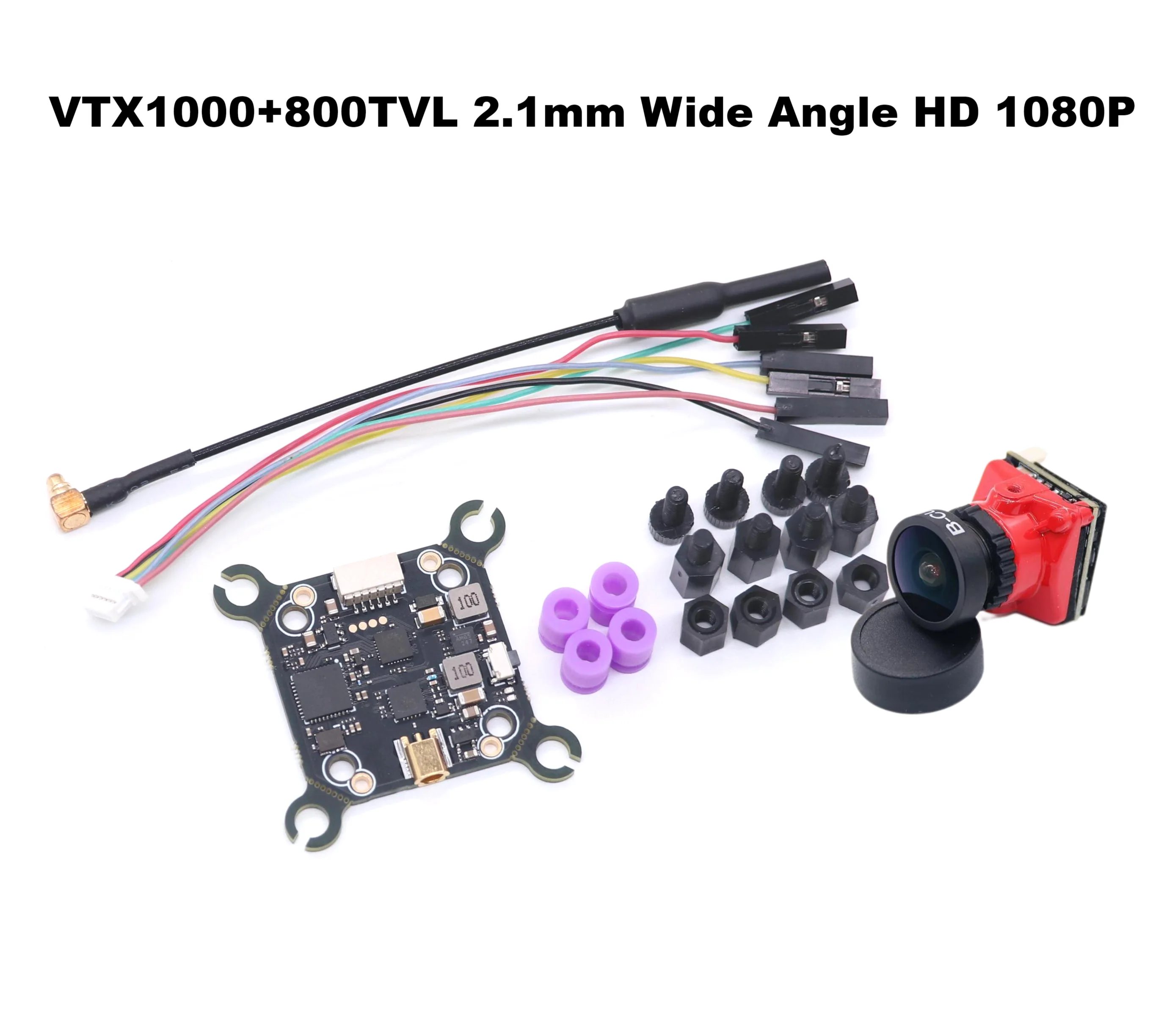 

B-CUBE 5.8G 1000mW 48CH VTX Input Voltage 7-26V Video Transmitter25 1000mW+Mista FPV Camera 800TVL CCD 2.1mm Wide Angle HD 1080P