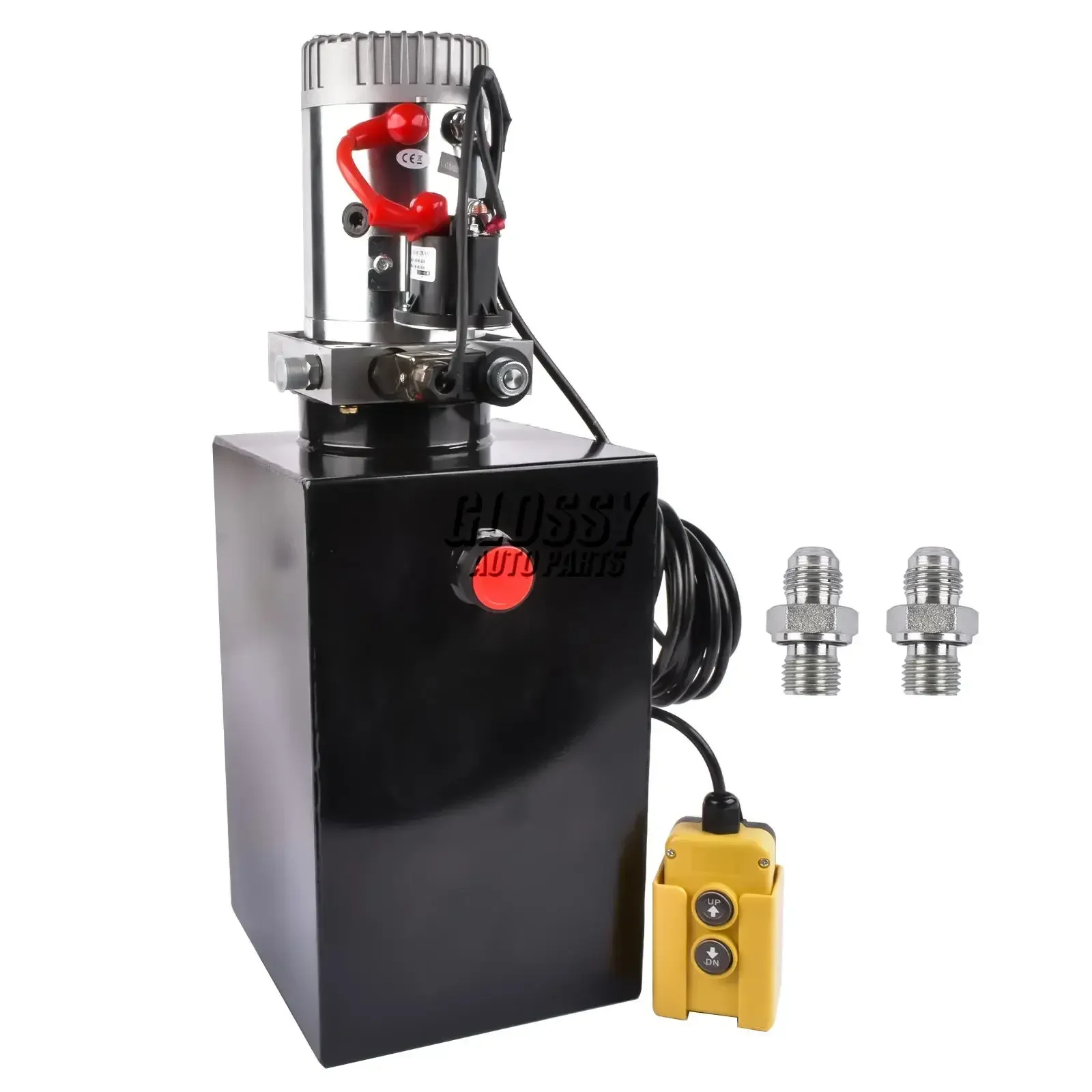 AP03 15 Quart Single Acting Hydraulic Pump Trailer Power Unit 3.75 Gallon DC 12V