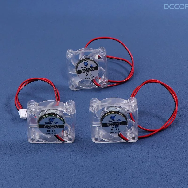 1 Piece Hydraulic Bearing Brushless 3D Printer Cooling Fan 4010 5/12/24V Transparent Cooling Fan For 3D Printer DC 2Pin