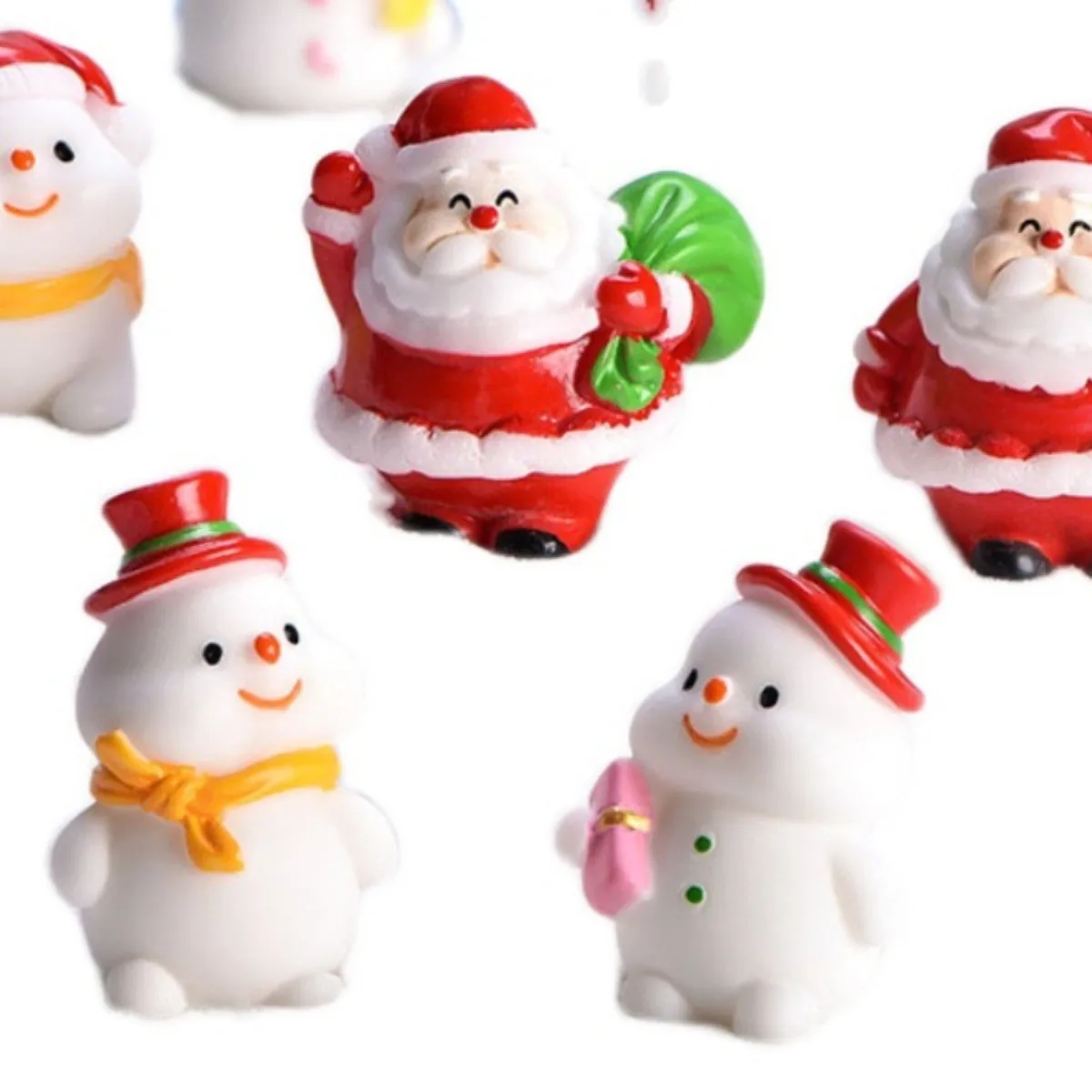 Sea Lion Christmas Decor Non-Toxic Micro Landscape Bonsai Decoration Cute Snowman Figurine Colorful Santa Claus Ornament