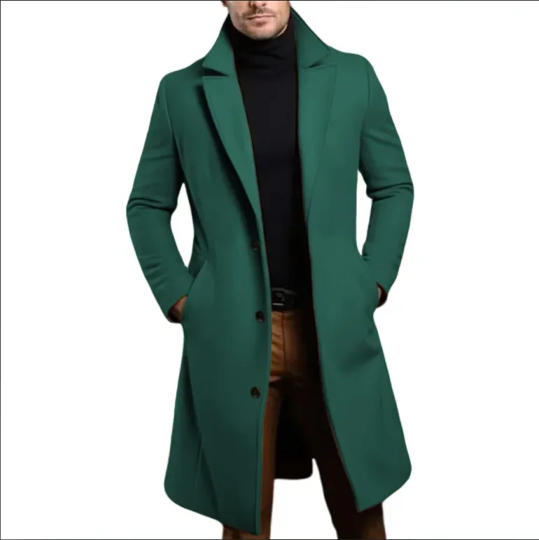 Men's Winter Jacket Long Coat Men Casual Business Cardigan for Men Coat Customization Evening Party Business Activities Latest